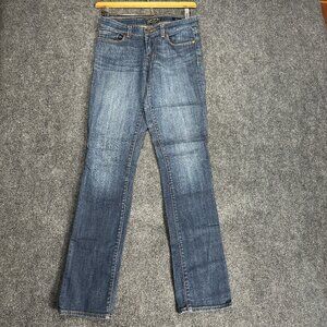 Silver Jeans Womens 27 Slim Cotton Stretch Embroidered Pockets Medium Wash